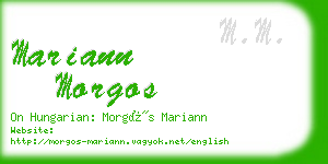 mariann morgos business card